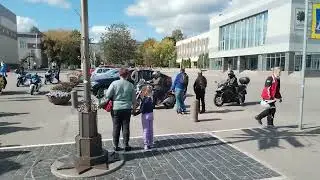 Байкеры в г.  Луга.Закрытие сезона.