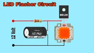 Super LED  Blinking Flasher Circuit Using 1 Transistor