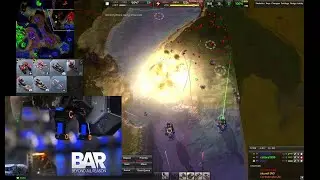 BAR: Beyond All Reason - Shallow Straights Map Armada Multiplayer PvE (Total Annihilation like game)