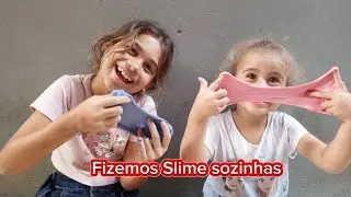 Fizemos slime sozinhas #slimecolorido