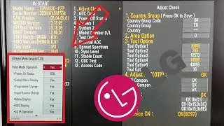 LG TV codes : Enter Hotel mode , Installation Menu through Service menu