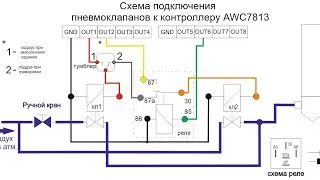 Схема подключения 2-х клапанов