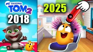 My Talking Tom 2 (2018) Old Version vs My Talking Tom 2 (2025) New Version - Android vs iPadOS