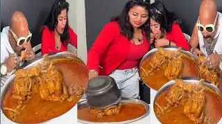 Teen desi murgi Sadi 4 kg chicken masala indrayani rice challenge madam ke sath jabardast khane ka ✅