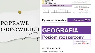Omówienie poprawnych odpowiedzi matury 2024 z geografii