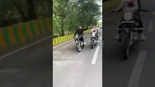 girl riding bullet💕, wheelie on bullet 😱 || ft. gangster yaar || #shorts #royalenfield #girlrider
