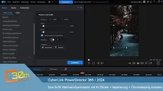 CyberLink PowerDirector 365 - Eine 9x16 Weihnachtsanimation erstellen + KI + Maskierungen