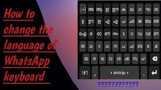 How to change the language in keyboard  ??