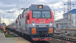 Прибытие ЭП1М-713 с поездом №236Г Москва — Нижний Новгород