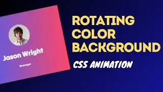Card Background Design using html and css | Rotating Gradient Background
