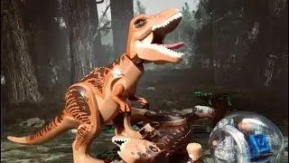 Jurassic World: Rexy vs Carnotaurus (LEGO STOP MOTION Film)HD