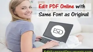How to Edit Scanned JPG PDF Document Online with Same Font