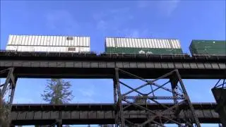 Union Pacific eastbound at Long Ravine bridge
