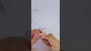 Margarida de Papel [como fazer um miolo de botão para flor de papel] Diy flores de papel