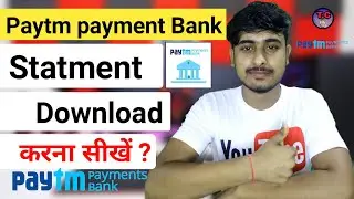 Paytm payment bank statement online download kaise kre. paytm statement pdf password