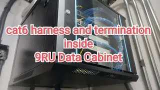 cat6 Harness & Termination inside 9RU DATA CABINET (GPON) | IT Series