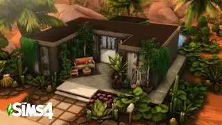 Green Desert Oasis Home | Speed Build | No CC | The Sims 4 | Ambient Music