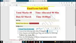 CS403(Practical) Current Finalterm paper fall 2022||CS403P current paper final term fall 2022
