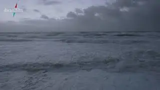 Oost Schiermonnikoog met storm en springtij