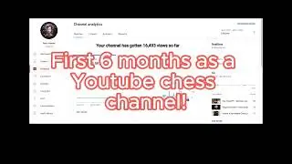 First 6 months as a new Youtube chess channel!