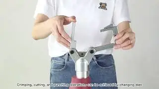 ECT-240, Multi-functional battery powered crimping/cutting/punching tool