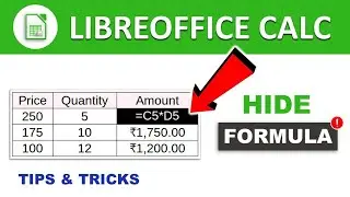 How to Hide Formulas in Libreoffice calc 🔥🔥