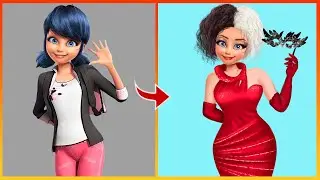 Miraculous Ladybug Glow Up Into Cruella De Vil - Tiktok Cartoon Art