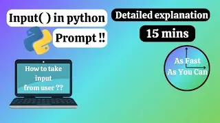 Input( ) in python |Detailed Explanation of Input( ) in Python | syntax 