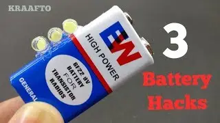 3 LIFE HACKS for 9V Battery
