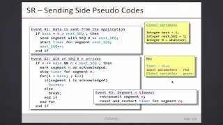CSCI 4430 Lecture - Selective Repeat Protocol (Feb 4)