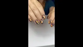 Burning HOT Coal Nail Art Tutorial 🔥🥵