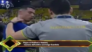 Pugno di Pickford a Haaland,  reazione dell'arbitro sconvolge Guardiola