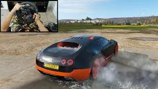Bugatti Veyron  - Forza Horizon 4 (Steering Wheel + Shifter) Gameplay