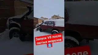 Запуск V8 после лютых  МОРОЗОВ!