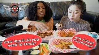 WE ANSWER YOUR QUESTIONS! School Psychology Student Q&A Mukbang (EATING SHOW)
