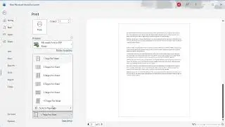 Print multiple pages on a single sheet in Word