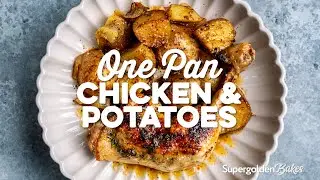 One Pan Chicken And Potatoes with Honey Mustard Marinade | Supergolden Bakes