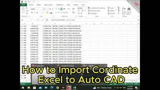 How to import the points ( with co-ordinates) from excel to Auto CAD#totalstation #cordinate #civil