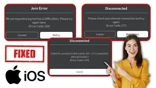 How To Fix Roblox Error Codes 277, 279, 529 & 610 on iPhone/iOS | 2025 Working Solutions