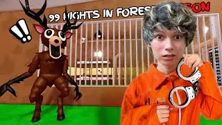 I ESCAPED 99 NIGHTS IN THE FOREST PRISON RUN IN ROBLOX (OBBY)