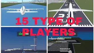 15 TYPES OF PLAYERS IN AIRPLANE SIMULATOR