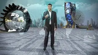 News Channel Promo . Hi-Tech HUD Style , Virtual studio