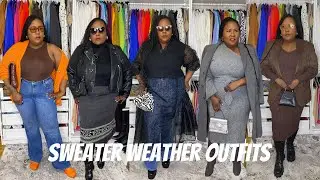 PLUS SIZE FALL OUTFIT IDEAS/ SWEATER WEATHER/ thanksgiving outfit ideas