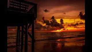 RELAXING MUSIC , SOUND OF WAVE AT DAWN