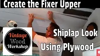 Shiplap Made Simple Using Plywood!! - Vintage Wood Workshop