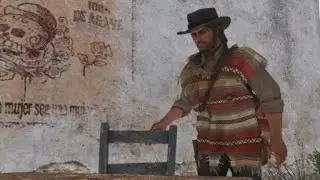 John Marston playing five finger fillet in Escalera rdr1