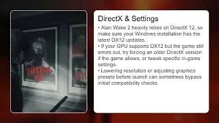Alan Wake 2 Out of Memory Error Fix (Low VRAM)