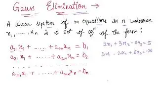 Gauss Elimination - Matrices