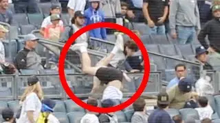 HEADFIRST PLUNGE caught on camera at Yankee Stadium doubleheader