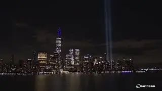 Sept 11, 2020 NYC Skyline ‘Tribute in Light’ Time-Lapse from EarthCam